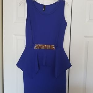 Doited blue Junior dress